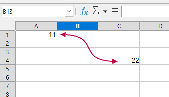 Capture d’écran des connecteurs dans Calc