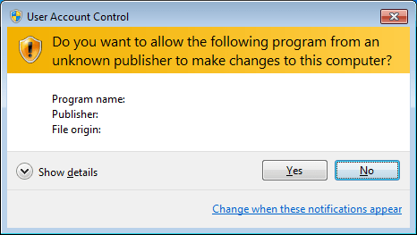Contrôle de compte d&rsquo;utilisateur